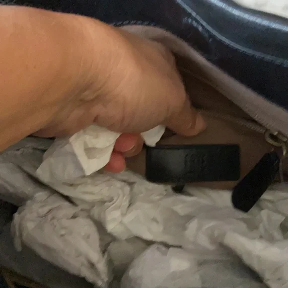 Frye Snake Pattern Hobo Bag - Black and Tan - Picture 5 of 7